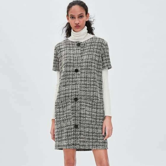 Zara Dresses & Skirts - ZARA BLACK GREY MULTI TWEED DRESS Zara Dresses & Skirts - ZARA BLACK GREY MULTI TWEED DRESS